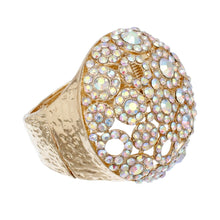 Cargar imagen en el visor de la galería, Cuff Domed Aurbo Round Rhinestone Chunky Bracelet
