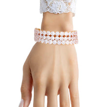 Cargar imagen en el visor de la galería, Memory Wire Gold Rhinestone Wrap Bracelet Women
