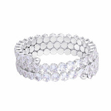 Cargar imagen en el visor de la galería, Memory Wire Silver Rhinestone Wrap Bracelet Women
