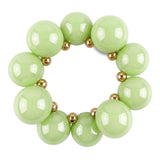 Lime Green Marble Bubble Ball Bead Bracelet