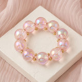 Bracelet Light Pink Iridescent Bubble Ball Bead