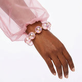 Bracelet Light Pink Iridescent Bubble Ball Bead