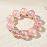Bracelet Light Pink Iridescent Bubble Ball Bead