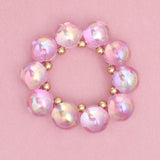 Bracelet Purple Iridescent Bubble Ball Bead
