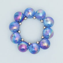 Cargar imagen en el visor de la galería, Bracelet Blue Iridescent Bubble Ball Bead
