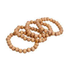 Cargar imagen en el visor de la galería, Bracelet Brown Wood 10mm Bead Bracelet Set
