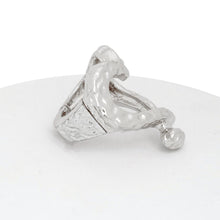 Load image into Gallery viewer, Ring Silver Metal Open Heart Stretch Statement
