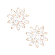Load image into Gallery viewer, Stud Small Gold Marquise Flower Earrings for Women
