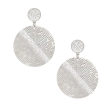 Cargar imagen en el visor de la galería, Drop Silver Party Ready Clear Rhinestone Earrings
