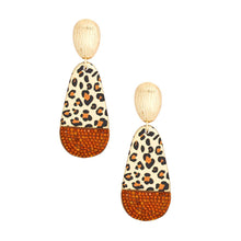 Load image into Gallery viewer, Dangle Gold Leopard Medium Drop Earrings for Women

