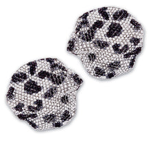 Cargar imagen en el visor de la galería, Stud Silver Leopard Stone Wavy Earrings for Women
