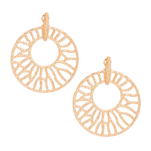 Load image into Gallery viewer, Drop XLarge Gold Branched Wheel Earrings for Women
