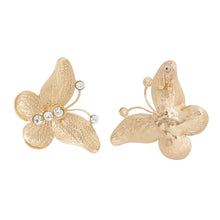 Load image into Gallery viewer, Drop Large Gold Butterfly Branch Detail Earrings

