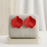 Red Matte Coating Sculpted Stud Earrings