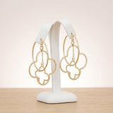Hoop Gold Interconnected Quatrefoil Earrings