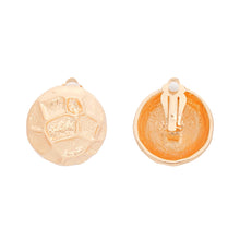 Load image into Gallery viewer, Clip Ons Gold Organic Geo Domed Earrings for Women
