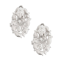 Load image into Gallery viewer, Clip Ons Medium Silver Oval Dome Earring for Women
