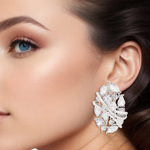 Load image into Gallery viewer, Clip Ons Medium Silver Oval Dome Earring for Women
