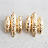 Molten Metal Clip On Gold 80s Revival Earrings