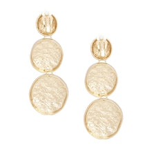 Load image into Gallery viewer, Clip On Heavy Duty Gold Metal Round Earrings
