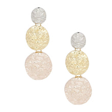 Load image into Gallery viewer, Clip On Heavy Duty Mixed Metal Round Earrings
