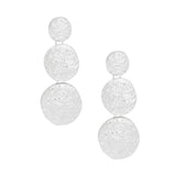 Clip On Heavy Duty Silver Metal Round Earrings