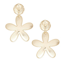 Load image into Gallery viewer, Clip On XL Heavy Gold Flower Earrings for Women
