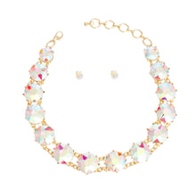 Load image into Gallery viewer, Crystal Necklace Round AURBO Link Set for Women
