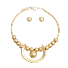 Load image into Gallery viewer, Gold Ball Semicircle Necklace
