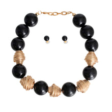 Load image into Gallery viewer, Heavy Black Tribal Bead Set
