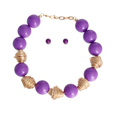 Load image into Gallery viewer, Heavy Purple Tribal Bead Set
