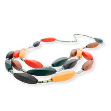 Load image into Gallery viewer, Bead Necklace Long Oblong Wooden Set for Women
