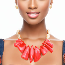 Cargar imagen en el visor de la galería, Necklace Red Bead Tribal Collar for Women
