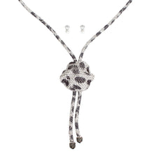 Cargar imagen en el visor de la galería, Bolo Necklace Silver Leopard Stone Set for Women
