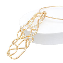 Load image into Gallery viewer, Pendant Gold Architectural Wirework Necklace
