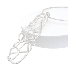 Load image into Gallery viewer, Pendant Silver Architectural Wirework Necklace
