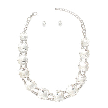 Cargar imagen en el visor de la galería, Necklace Silver Crystal Link Set for Women
