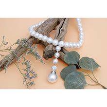 Cargar imagen en el visor de la galería, Necklace White Pearl Drop Pendant Set for Women
