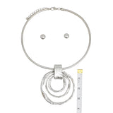 Pendant Silver Heavy-Weight Circular Necklace