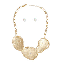 Cargar imagen en el visor de la galería, Collar Gold Curved Plate Aurbo Chain Necklace Set
