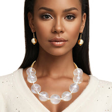 Load image into Gallery viewer, Necklace Clear Marble Jumbo Ball Bead Set
