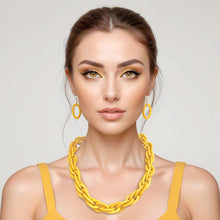 Cargar imagen en el visor de la galería, Necklace Retro Yellow Double Link Set for Women
