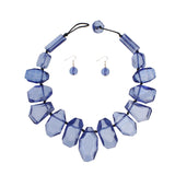 Toggle Chunky Royal Blue Bead Cord Tribal Necklace