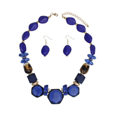 Cargar imagen en el visor de la galería, Necklace Blue Leopard Chunky Bead for Women
