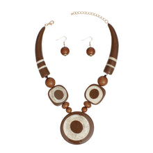Load image into Gallery viewer, Tribal Horn Brown Beaded Necklace for Women
