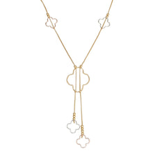 Cargar imagen en el visor de la galería, Negligee Long Mixed Box Chain Quatrefoil Necklace
