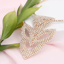 Cargar imagen en el visor de la galería, Choker Gold Brilliant Art Deco Pave Pendant Set
