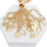 Pendant Gold Chain Charm Tassel Necklace for Women