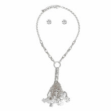 Load image into Gallery viewer, Pendant Silver Chain Charm Tassel Necklace Women
