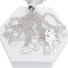 Load image into Gallery viewer, Pendant Silver Chain Charm Tassel Necklace Women
